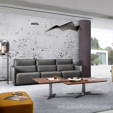 Set sofa kulit perabot ruang tamu